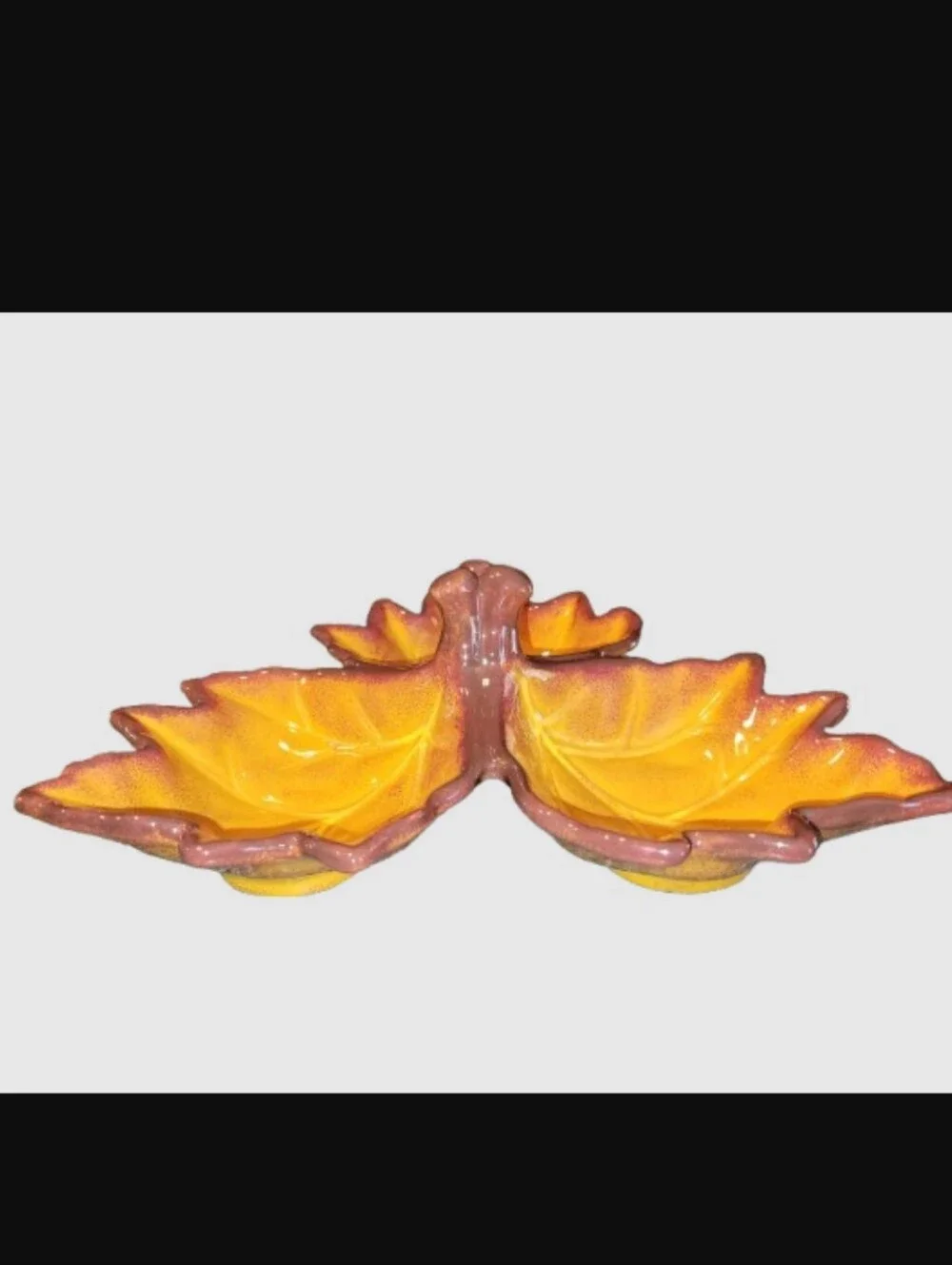 Better Homes & Gardens 2011 Heritage Collection 3 Maple Leaf Serving Tray Dish